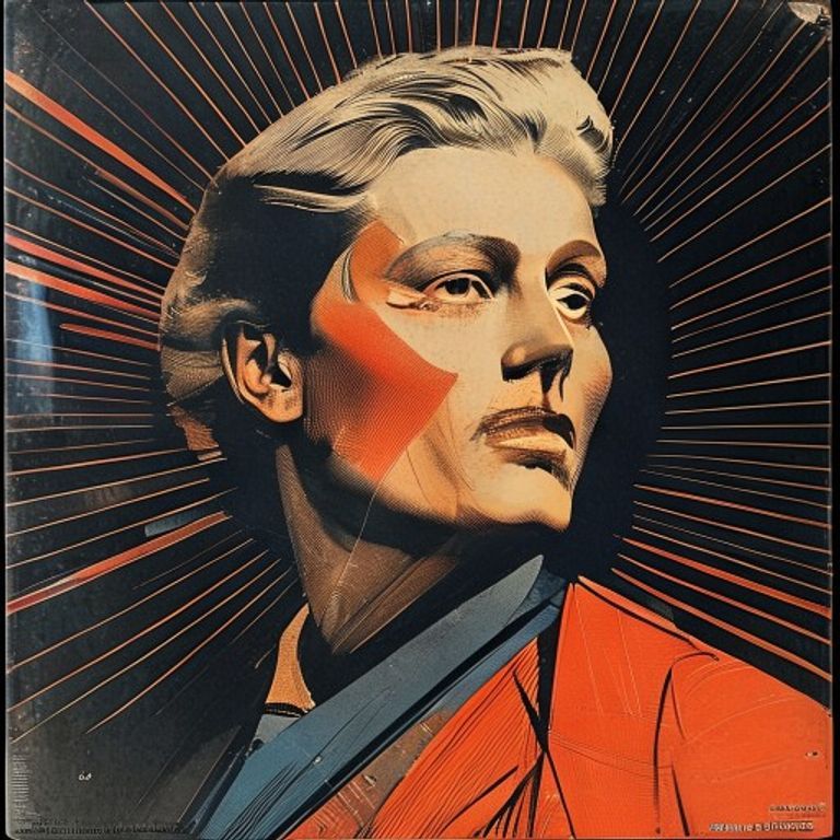 Source-image processed through 1916-1922 Italian Futurist publishing: dynamic force-lines, fragmented motion, mechanize…