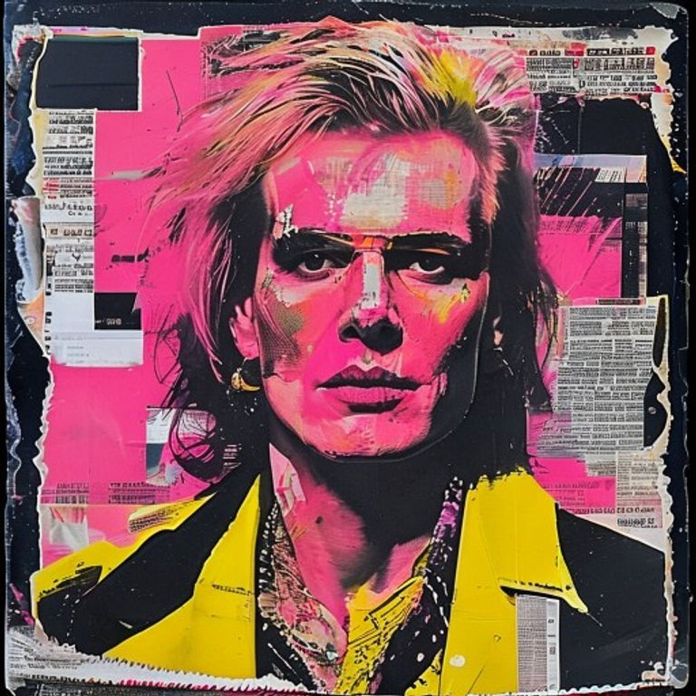 Source-image rendered as a 1977 Jamie Reid punk sleeve: cut-out newsprint, xerox degradation, hot pink and yellow shock…