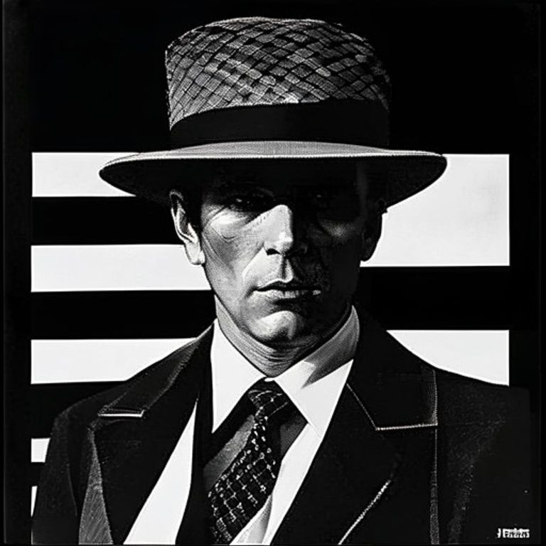 Source-image rendered as a 1979-1981 2-Tone Records sleeve: black-and-white only, checkerboard borders, Walt Jabsco rud…