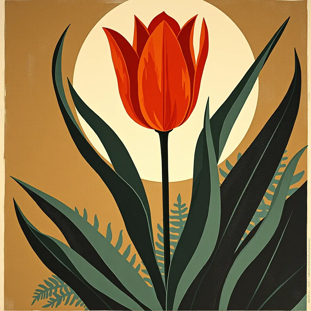 Style register: German Jugendstil illustrated pages and turn-of-the-century color woodcuts, carving-gouge contours, war…