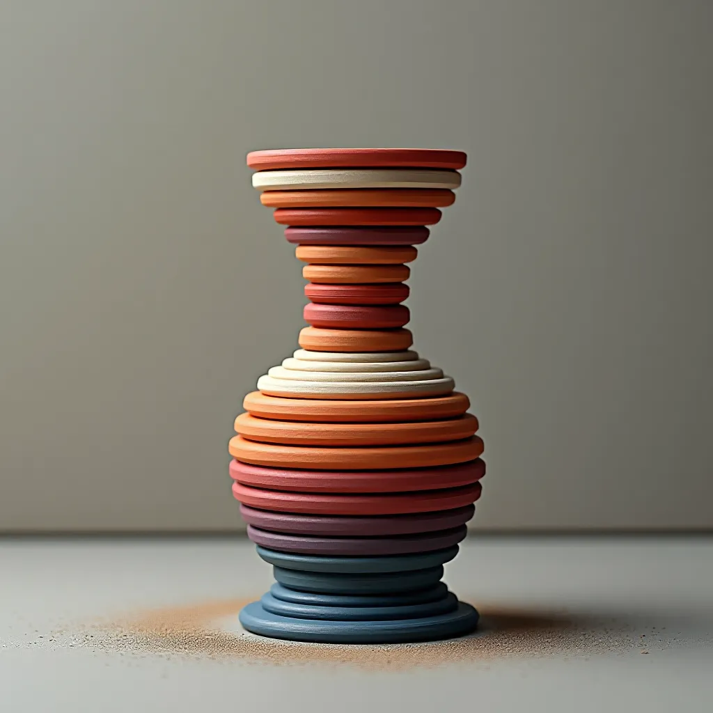Style register: coil-built clay sculpture adapted to the stop-motion miniature, stacked strands, pressed joins, and del…