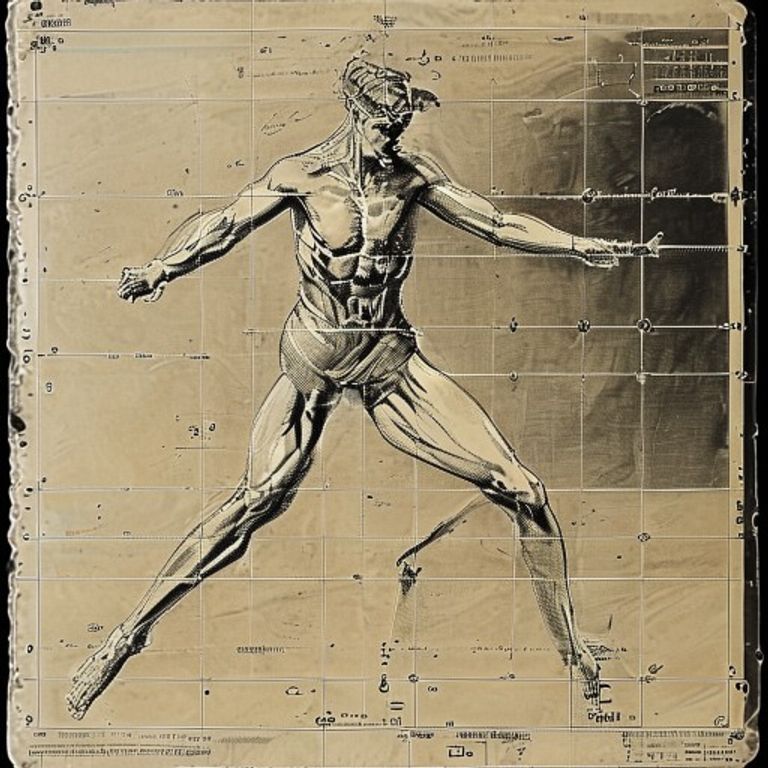 Saban's "the process" rendered as Soviet state pedagogical illustration. The discipline IS the aesthetic. No glamour, n…