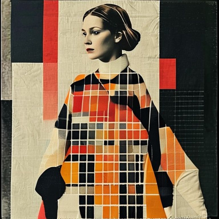 Varvara Stepanova circa 1924, Constructivist textile and workwear design as printed geometric repeat.