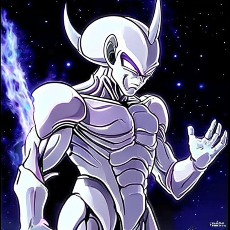 The emperor's ultimate form. Sleek silver, calm eyes, minimal effort, maximum danger. The frame that says: I am so far…