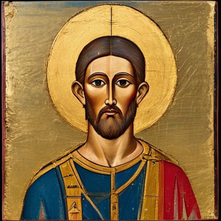 The Eastern icon on gold leaf: the subject is real, the space is heaven, the light source is divine. Frontal, hieratic,…