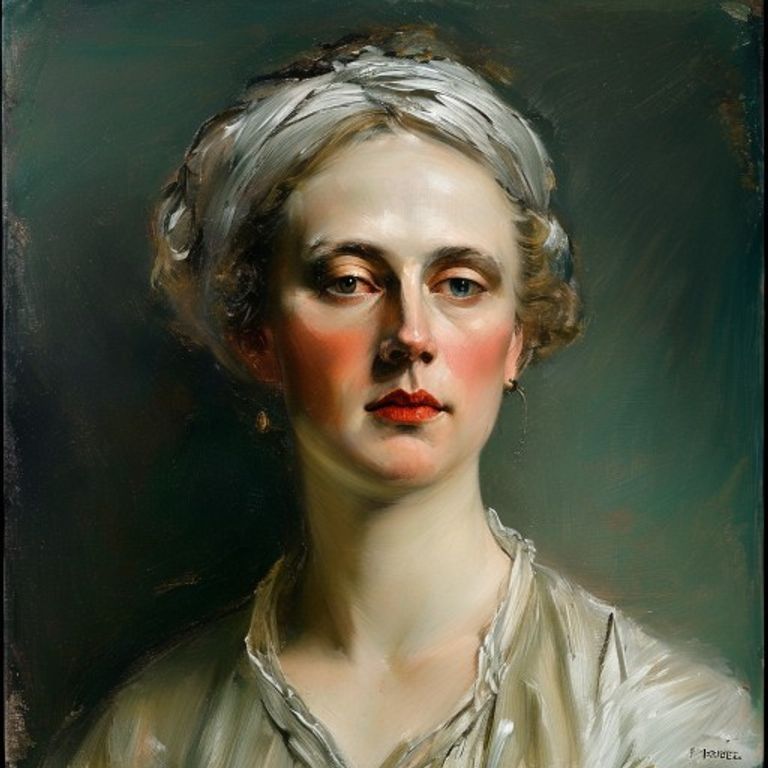 Style register: John Singer Sargent Boston-and-London portrait grammar, 1880s through early 1900s, bravura wet-into-wet…