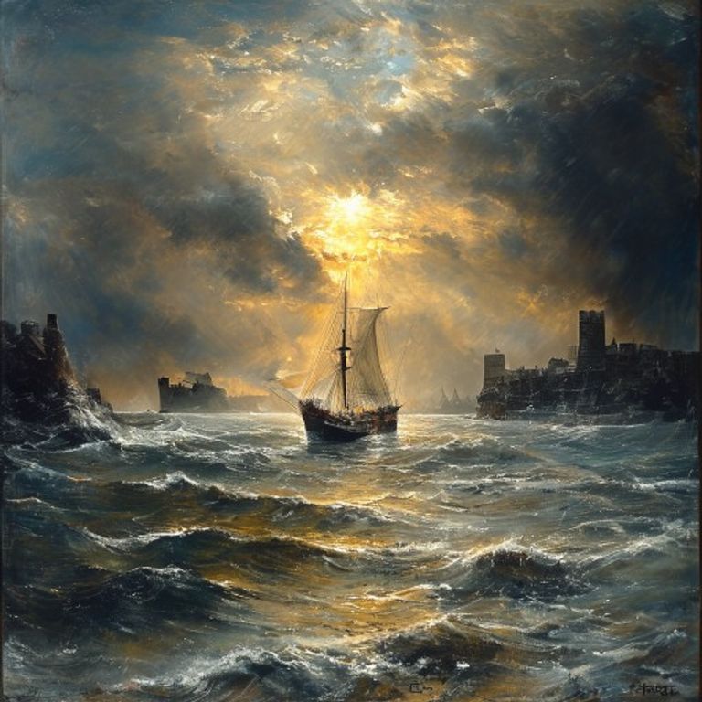 Style register: J.M.W. Turner late period grammar, 1835 through 1850, the subject dissolved into vortices of light and…
