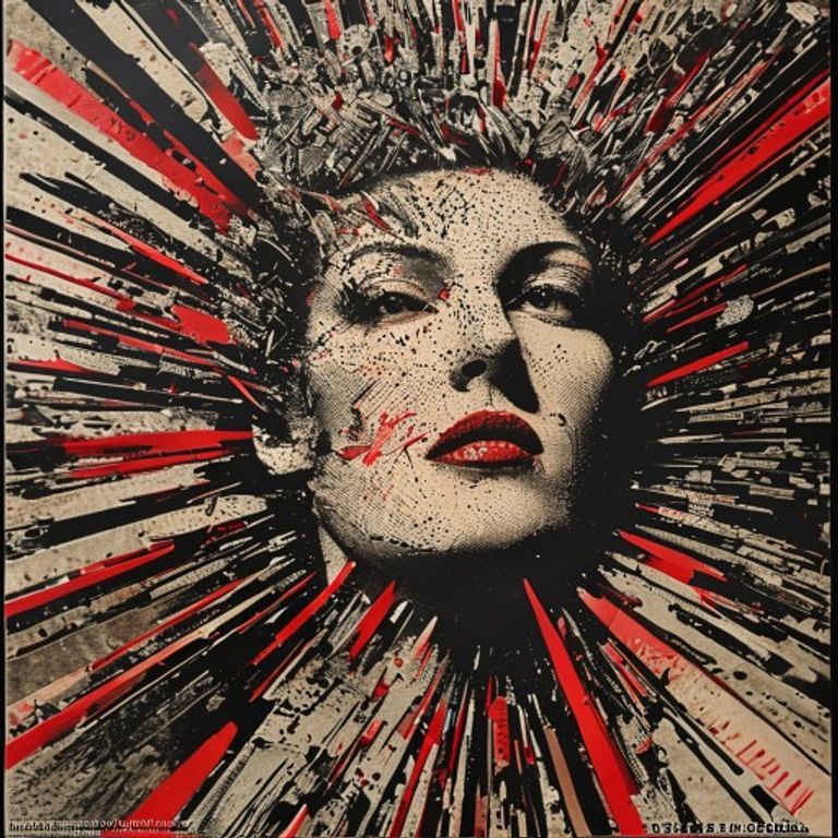 Marinetti's words-in-freedom mode treated as a pure visual texture, type as shrapnel, page as battlefield.