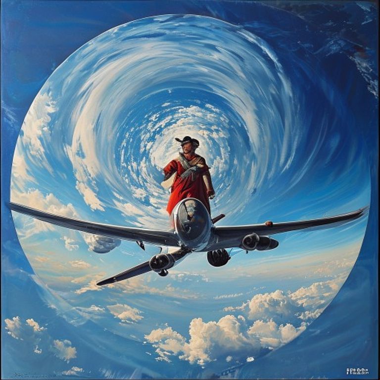 Late Futurism circa 1929 to 1939, the world re-rendered from the cockpit altitude, banking and spiraling.