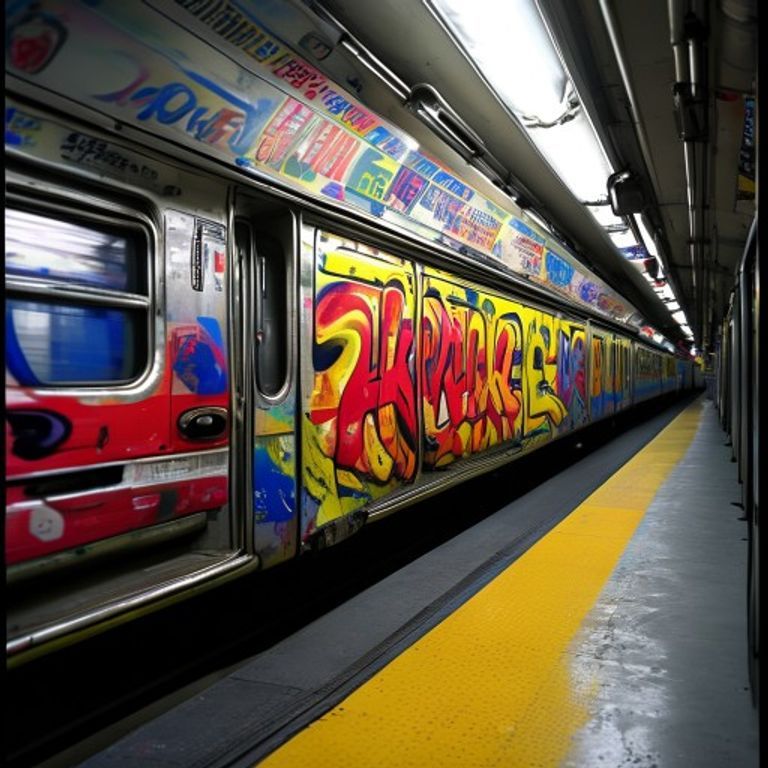 Late-1970s through mid-1980s New York subway-car bombing register: full-car burner aesthetic from the Lee, Dondi, Seen,…