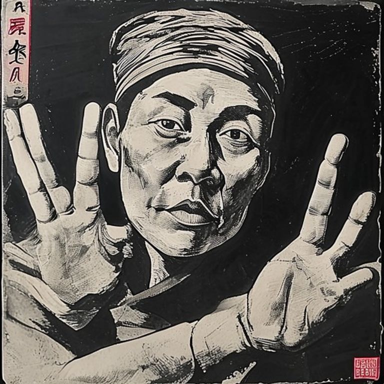 Mao stage-1 organize-phase grammar. The image looks like cheap labor art. It reads as a meeting summons to those who ha…