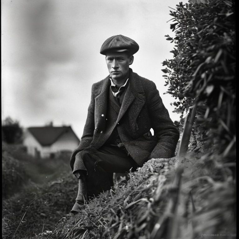 Documentary-photograph register of the 1919-1921 IRA flying column. The civilian who is also the soldier, photographed…
