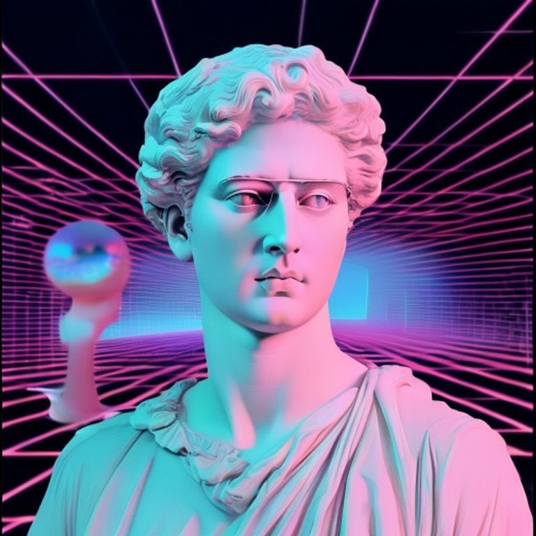The 2012-era vaporwave register turns any subject into a critique of consumer late-capitalism through visual associatio…