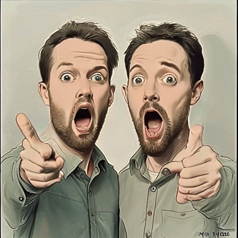 The two-soyjaks-pointing descendant: dual subjects in mirrored open-mouth pointing posture, the visual grammar of two p…