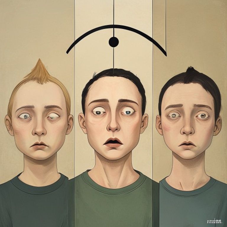 The midwit bell-curve format: three subjects horizontally arranged under an implied bell-curve, the visual grammar of h…