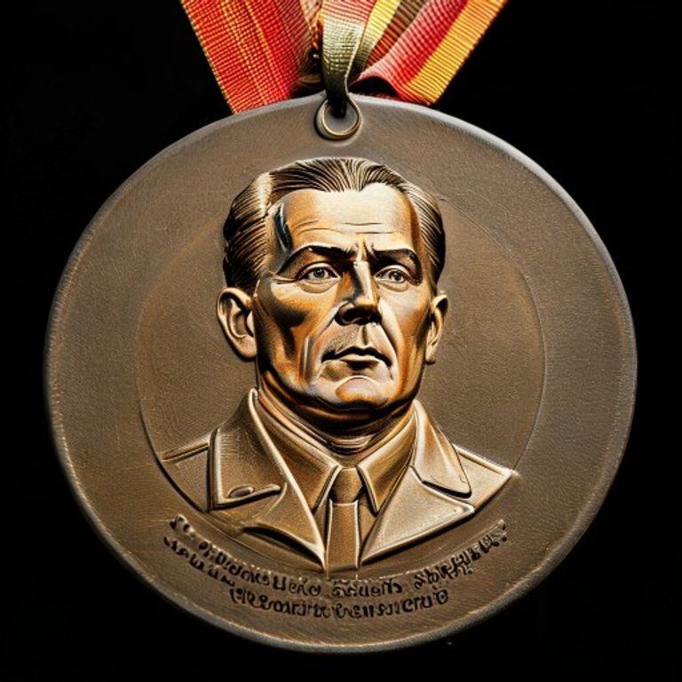The Soviet commemorative table medal of the 1950s through 1980s, struck in heavy brass or bronze with a wide ribbon loo…