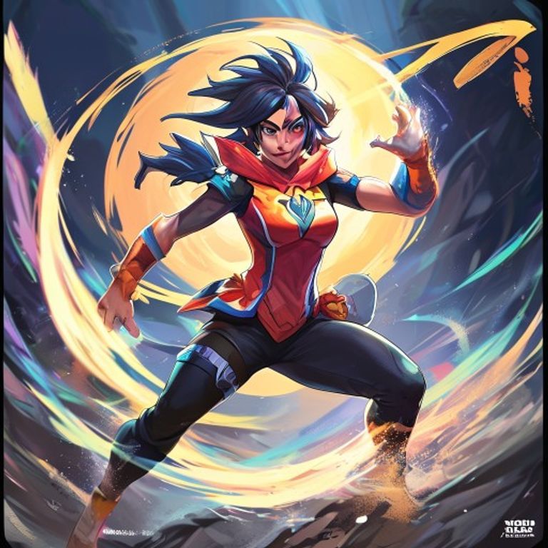 The modern full-art Trainer card. Character illustration extends edge-to-edge, breaking the traditional card-frame. The…