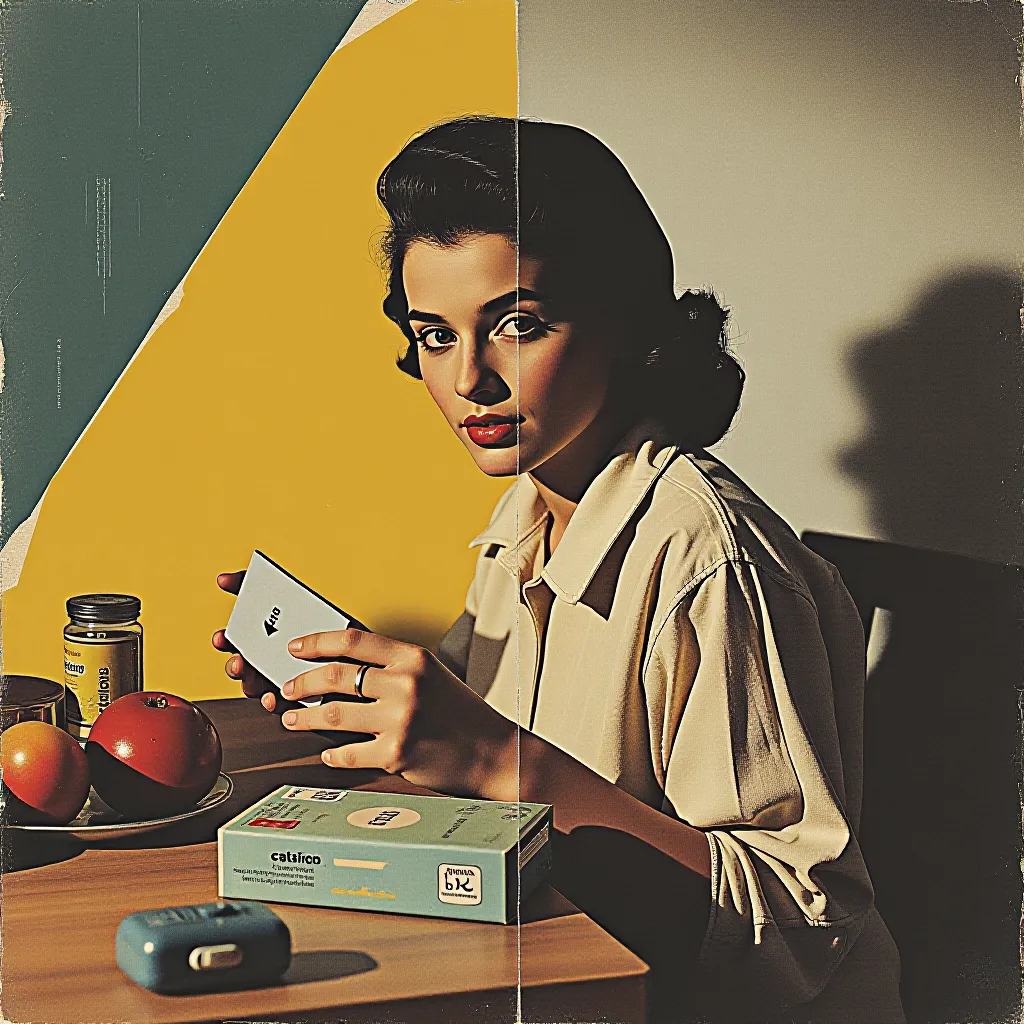Style register: Richard Hamilton's 1950s British Pop, combining glossy printed scraps, clipped edges, and incompatible…