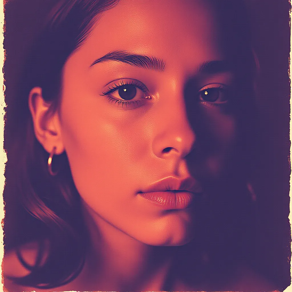 Style register: an observational portrait reproduced for a small personal art edition, with restrained shadow screening and visible print softness.