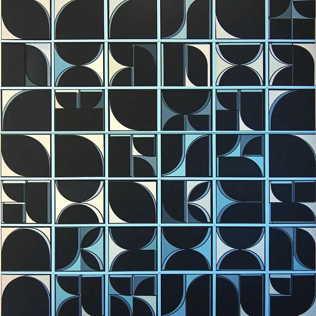 Style register: Wim Crouwel's rigorous modular thinking translated into abstract image construction, with none of his l…