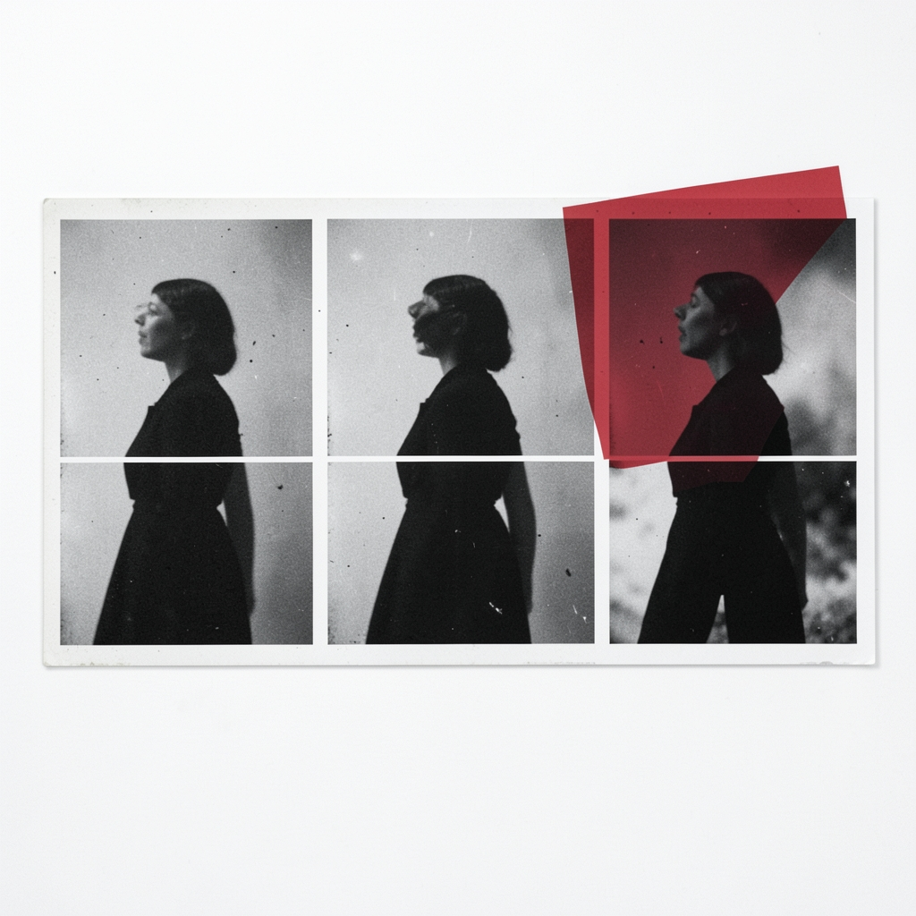 Style register: postwar Swiss photographic poster practice, Josef Muller-Brockmann's grid discipline, and clean darkroom collage rather than surreal free association.