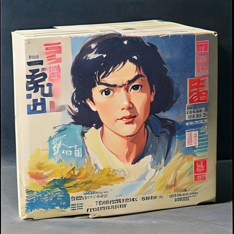 The Japanese-domestic Famicom box. Painterly illustration, soft color, hand-drawn typography (suggested), the export's…