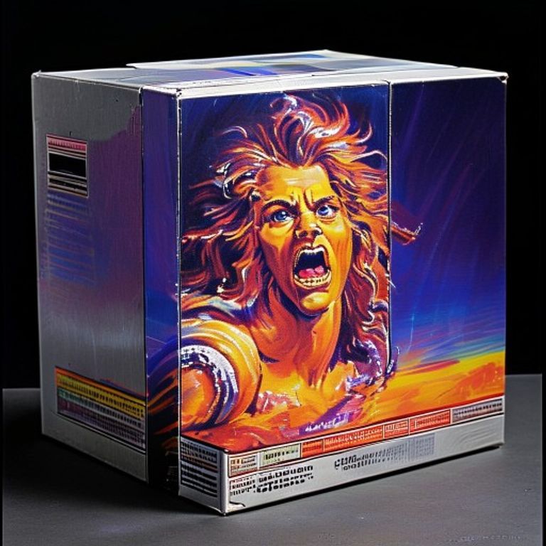 The 1979-to-1983 Atari 2600 box. Airbrushed fantasy painting, lavish epic action, the promise that bore no resemblance…