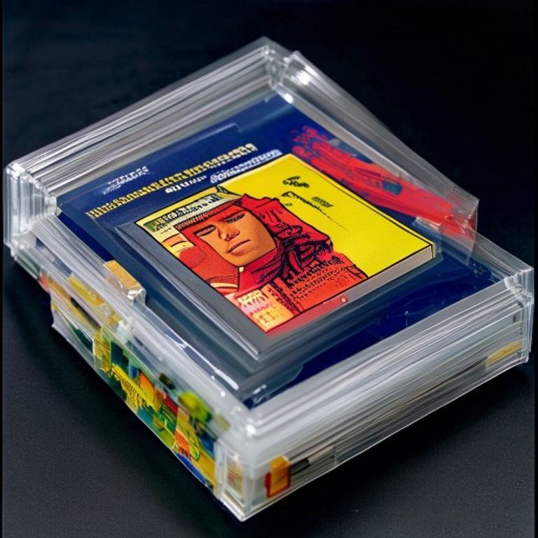 The NEC HuCard, a credit-card-thin ROM cartridge for the TurboGrafx-16 and PC Engine, sold in a slim plastic clamshell…