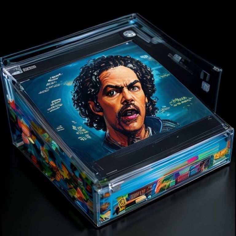 The PS2 standard DVD jewel-case package, spine-forward. The blue-underside disc visible through the clear case. The for…