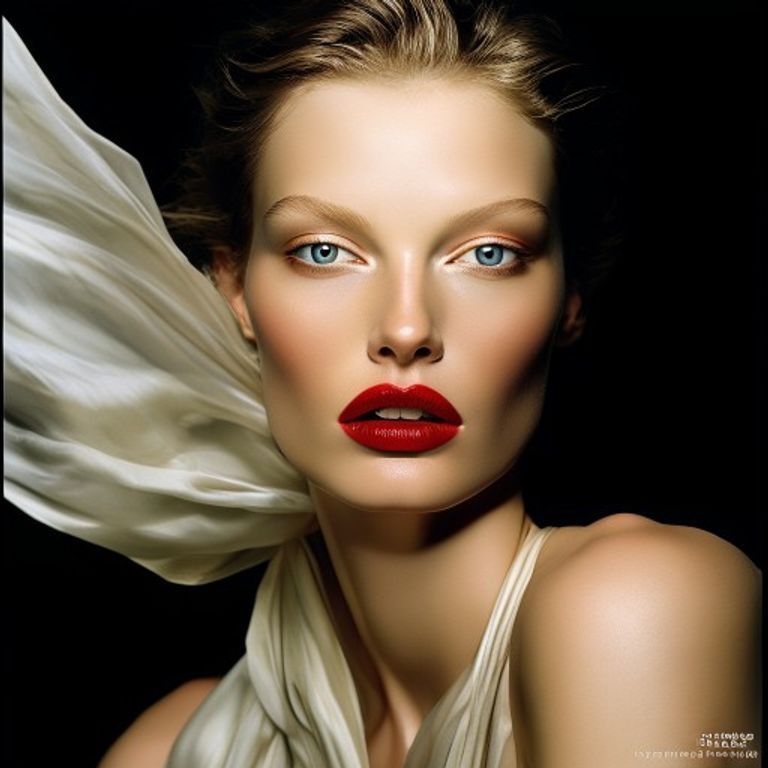 The Vogue and Harper's Bazaar perfume-page register: editorial soft-focus, mostly-empty frames, and a single glass obje…