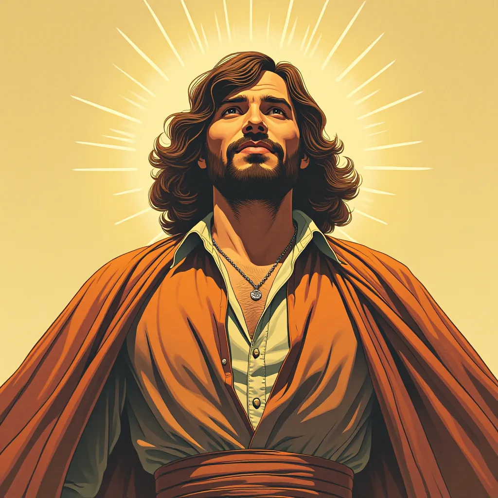 The 1970s back-of-magazine self-help-cassette and seminar print-ad aesthetic: portrait of triumphant subject backed by…